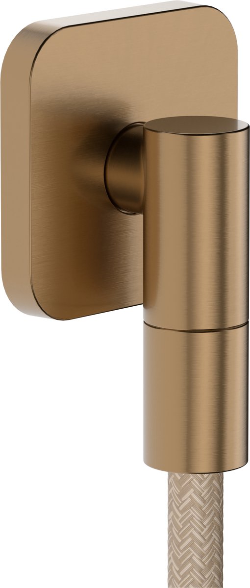 hansgrohe FixFit Fine Q muuraansluitbocht zonder terugslagklep Brushed Bronze
