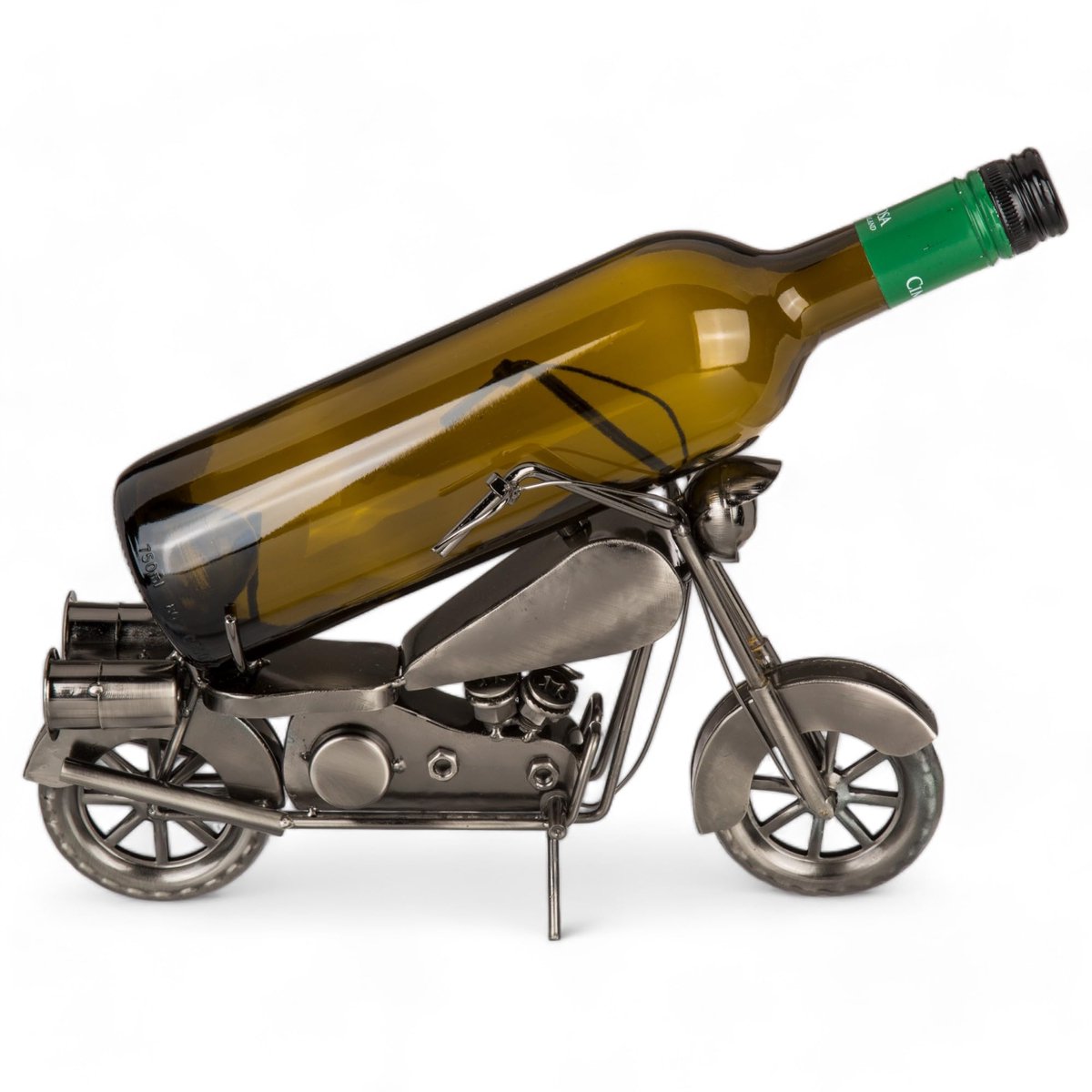 Azomor® Retro motorfietsstijl wijnflessenhouder voor liefhebbers van klassieke motoren