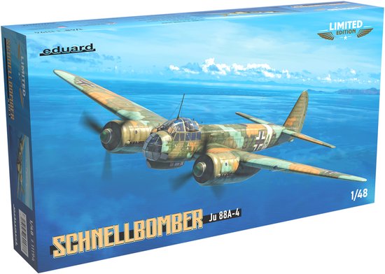 Eduard Modelbouwpakket Vliegtuigen - 11194 Junkers Ju 88 A-4 Schnellbomber WWII - Limited Edition - Duits Propellervliegtuig Plastic - 1:48 - Modelbouw