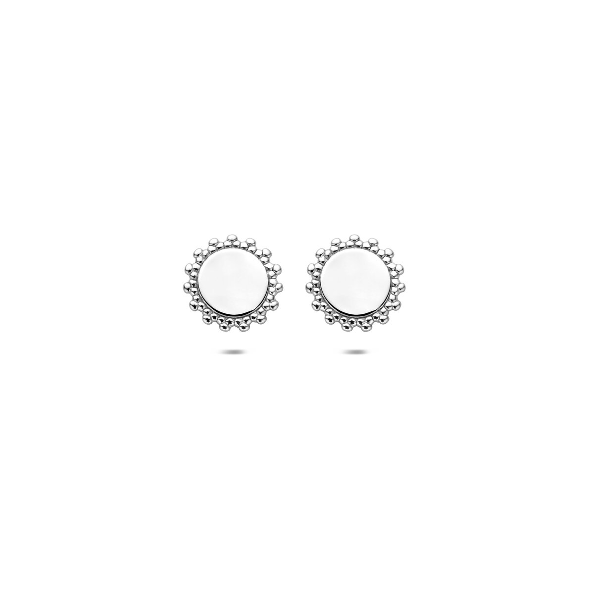 Lev Sieraden - 925 zilveren oorknoppen 7,5 mm - Bloem motief - zilver gerhodineerd
