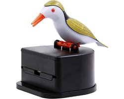 Tandenstokerdispenser - Tandenstoker Houder - ABS - Cocktailprikker Houder - met Automatische Pop-up Tandenstokerfunctie (Tandenstokers Niet Inbegrepen) - Voor Tafelgebruik - 7.6*7.1*8.9cm - Zwart
