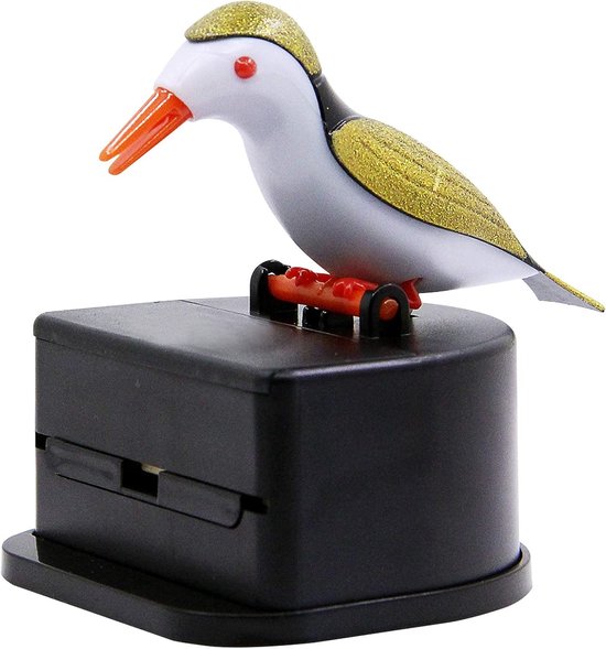Tandenstokerdispenser - Tandenstoker Houder - ABS - Cocktailprikker Houder - met Automatische Pop-up Tandenstokerfunctie (Tandenstokers Niet Inbegrepen) - Voor Tafelgebruik - 7.6*7.1*8.9cm - Zwart