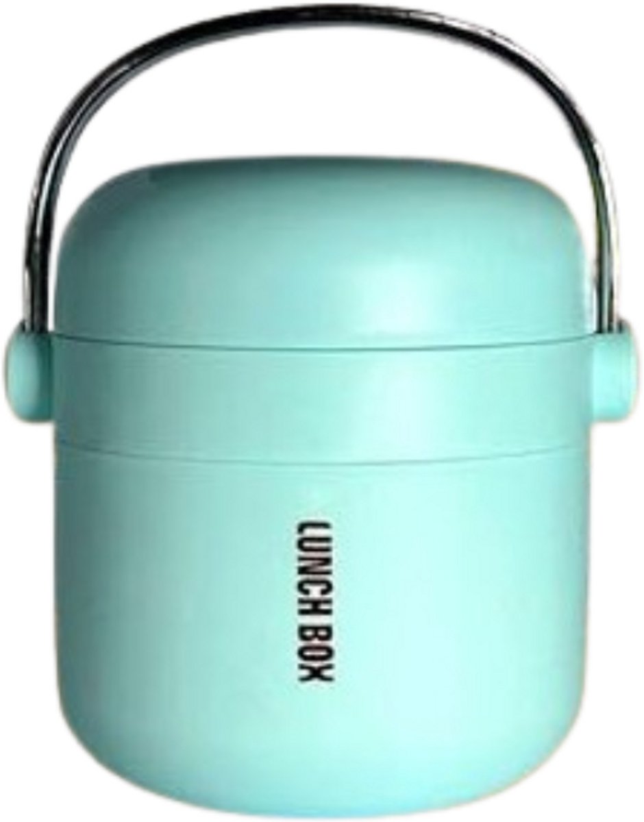 Premium Lunch Thermos – 1 Liter – RVS Binnenkant – Warm & Koud - Blauw