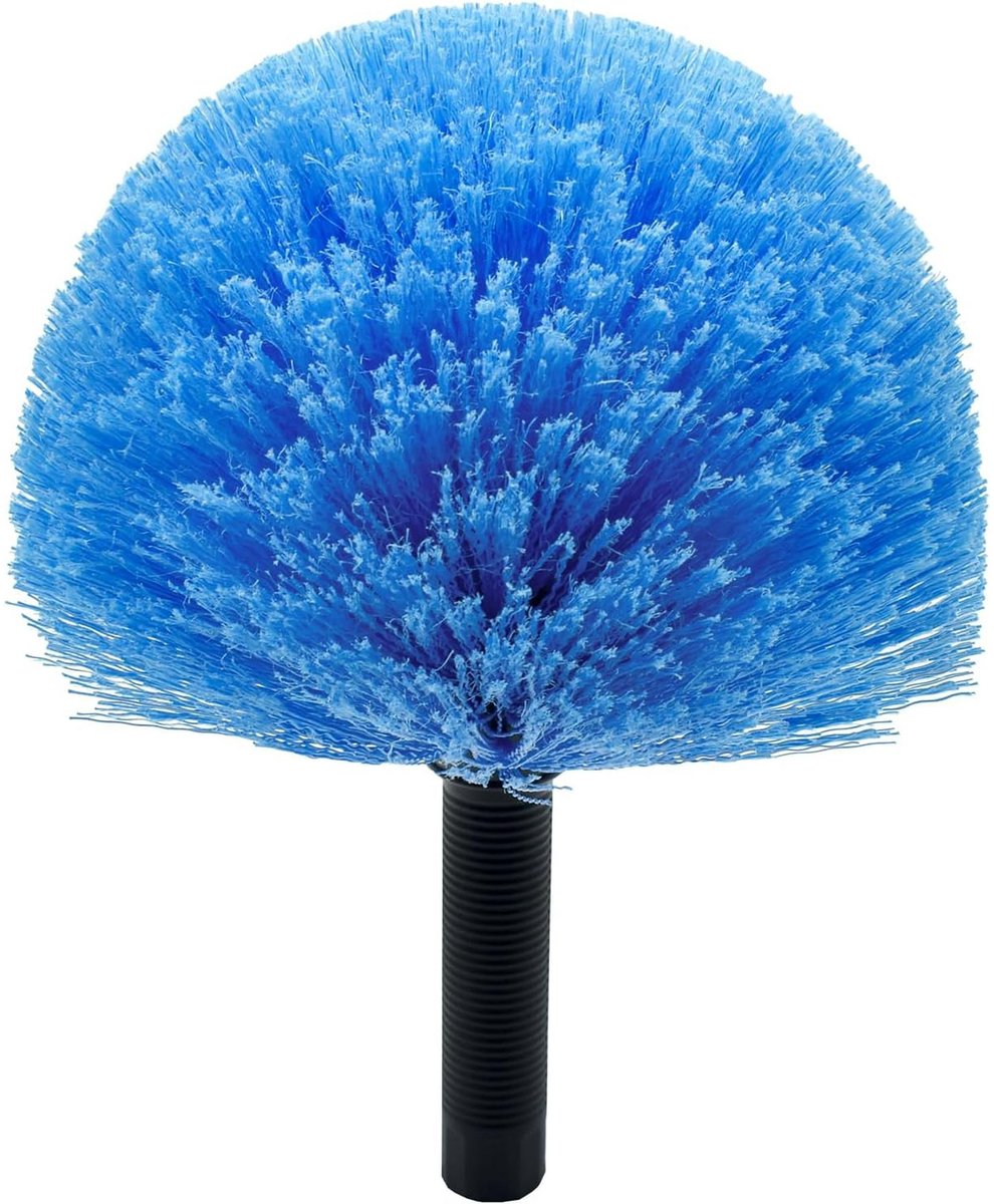 Stofborstelkop - 8" diameter blauwe schroefkop voor spinnenwebstofzuigers