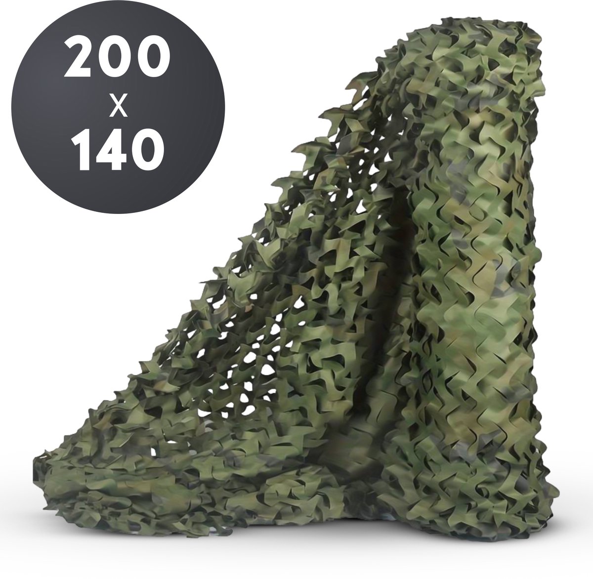 Volcan Camouflagenet 200x140 - Schaduwdoek - Camonet - Voor Optimaal Camouflage Effect - Groen