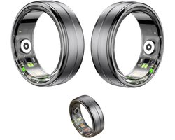 DrPhone RingSense – Smart Ring - Europese ringmaat 62 - 5ATM Waterdicht – Slaapmonitor – Hartslagmeter - SpO2 Monitor - Dagelijkse Activiteitstracking - Mobiele App – Donker Grijs