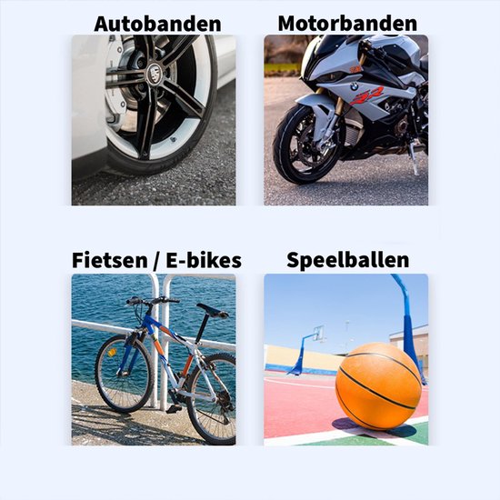 Bycleta Elektrische Pomp - Compact, Krachtig & Draadloos Oppompen - Autopomp - E-bike pomp - fatbike pomp - bandenppomp - scooter - fiets - auto - USB-C oplaadbaar - draadloos — afbeelding 3