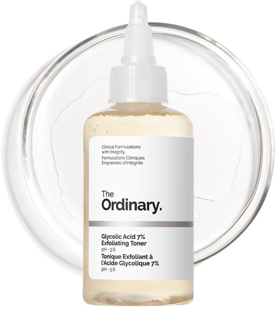 The Ordinary - Glycolic Acid 7% Exfoliating Face Toner/Toning Solution Origineel 240ml - Korean Skincare - Acne - Gezichtsverzorging