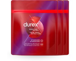 Durex - Condooms - Thin Feel Extra Lube 40st x3 - Voordeelverpakking