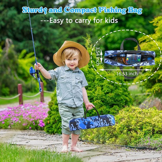 Vishengel Set Voor Beginners - 1.2M - Inclusief Opbergtas, Hengel & Doosje met Accessoires - Vishengel Kinderen - Complete Hengelset - Vishengelset - Vishengel Set - Hengel - Hengel - Vishengel set - Vishengel Kinderen - Leuk Voor Op Vakantie van Merkloos — afbeelding 4