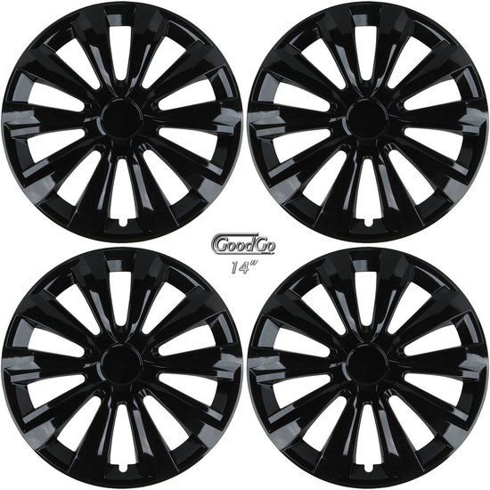 Wieldoppen 14" DELTA Zwart SET