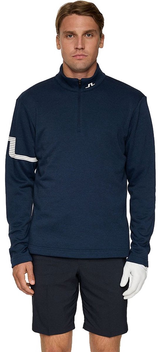 J.lindeberg Heath Strike Mid Layer Sweatshirt Met Halve Rits Blauw XL Man