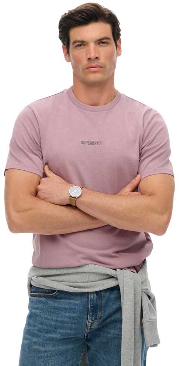 Superdry T-shirt met micrologo Heren T-shirts Dry Elderberry