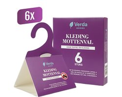 Verda Goods - Mottenval Kledingmotten - 6 stuks - Mottenballen Kledingkast - Motten - Mottenvallen - Feromoonval - Kledingmotten - Kleding Mottenval - Mottenvanger - Mottenpapier - Mottenval