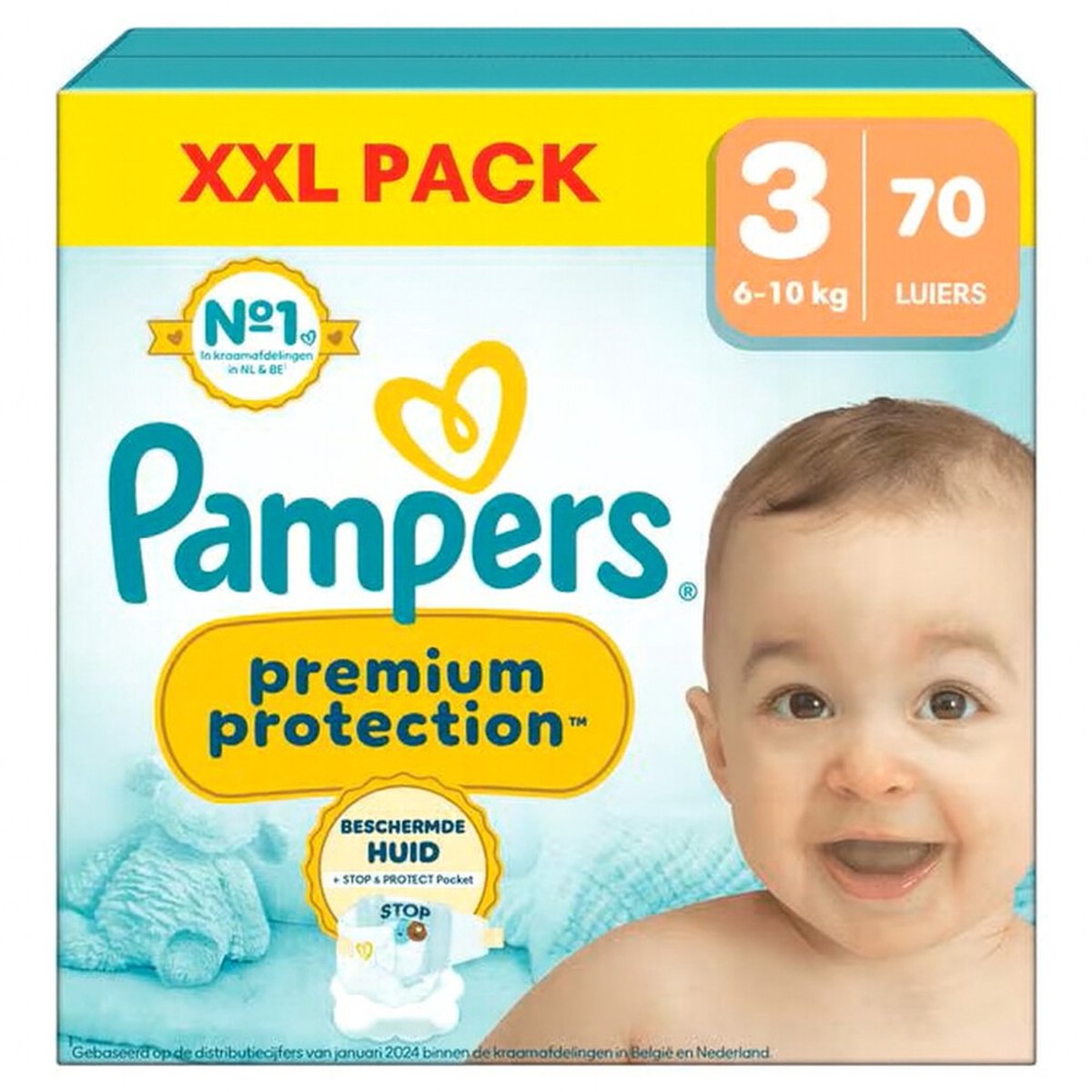 Pampers - Premium Protection - Maat 3 - Mega Pack – 70 stuks – 6-10 kg