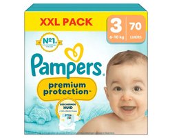 Pampers - Premium Protection - Maat 3 - Mega Pack – 70 stuks – 6-10 kg