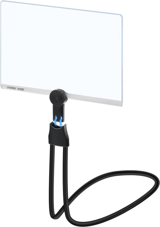 Leesloep met licht voor senioren, 3 x vergroting, handsfree-halsloep met 50 leds, type C, snel opladen, groot leesglas, 25 x 18 cm, om om te hangen, voor reparatie, naaien, slechtzienden, cadeau