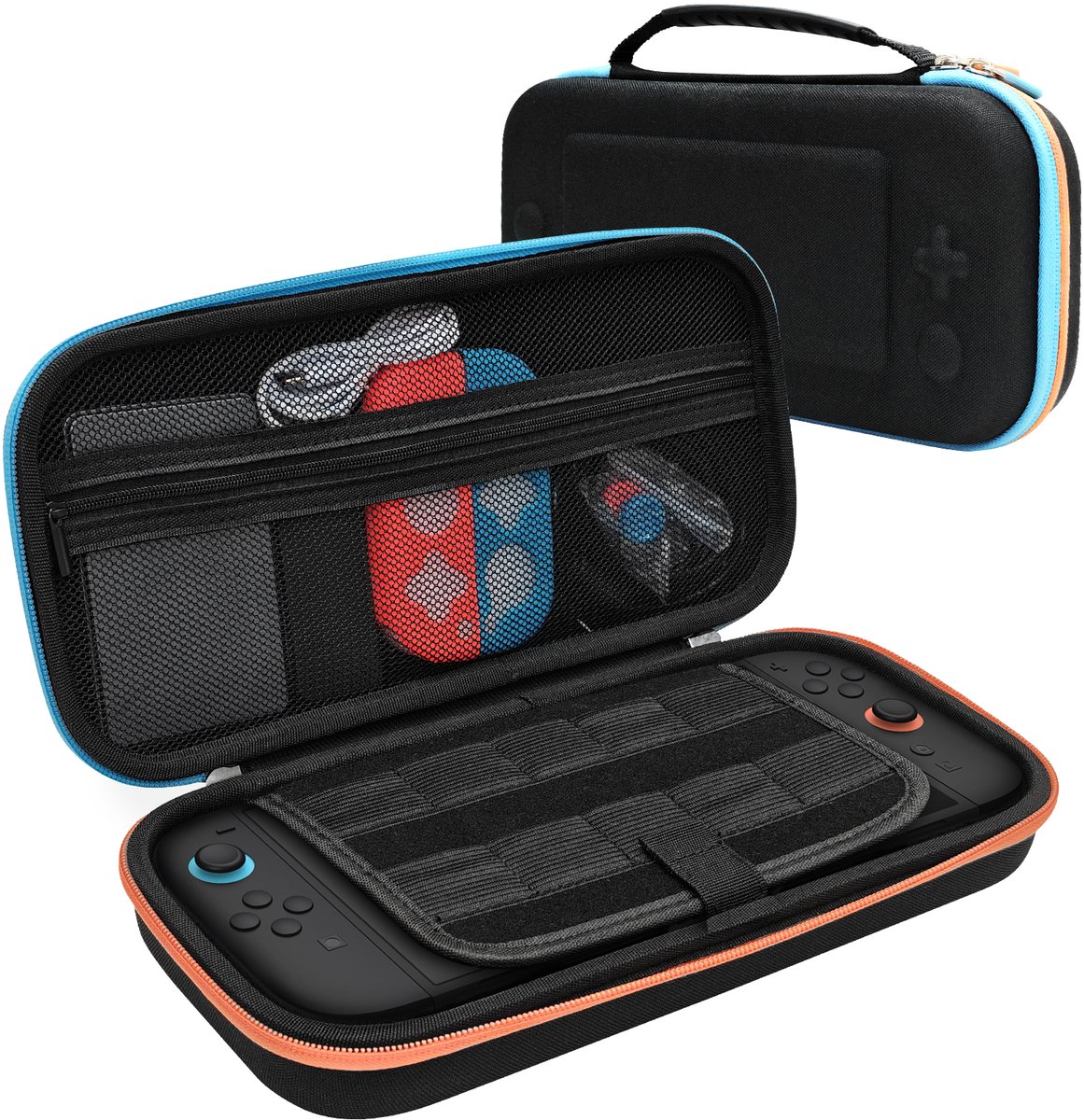 MANKIW Case Geschikt voor Nintendo Switch 2 – 10 Game Card-sleuven en ruimte voor accessoires-Zwart