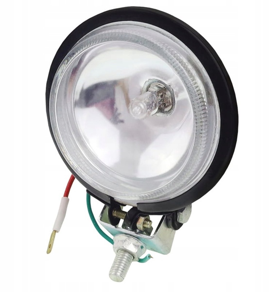 ronde metalen werklamp - 91mm - 12v - 55w - lamp - gloeilamp - koplamp