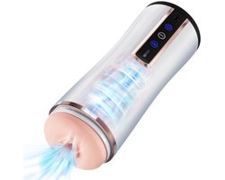 Lunvira® Elektrische Masturbator - Sex Toys Voor Mannen Zelf Aftrekken - Pocket Pussy - 10 Vibratiestanden - USB-Oplaadbaar - blowjob simulator