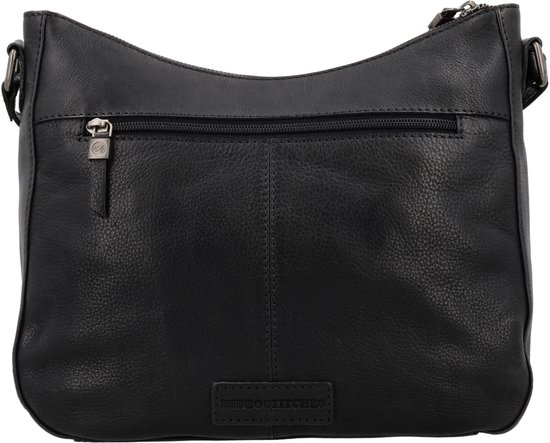 Sac à bandoulière Hide & Stitches inspiré de l'illusion - Bandoulière - Femme - Cuir - Tissé à la main - Zwart - 100 % Cuir