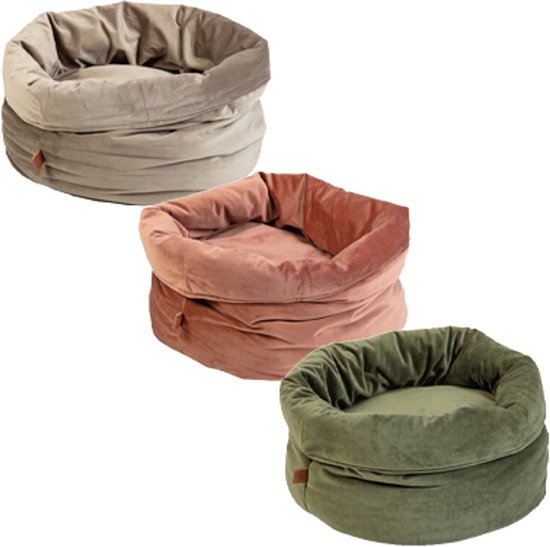 Designed by Lotte Fluco Kattenmand - Fluweel - Velvet - Groen - 45x45x35 cm