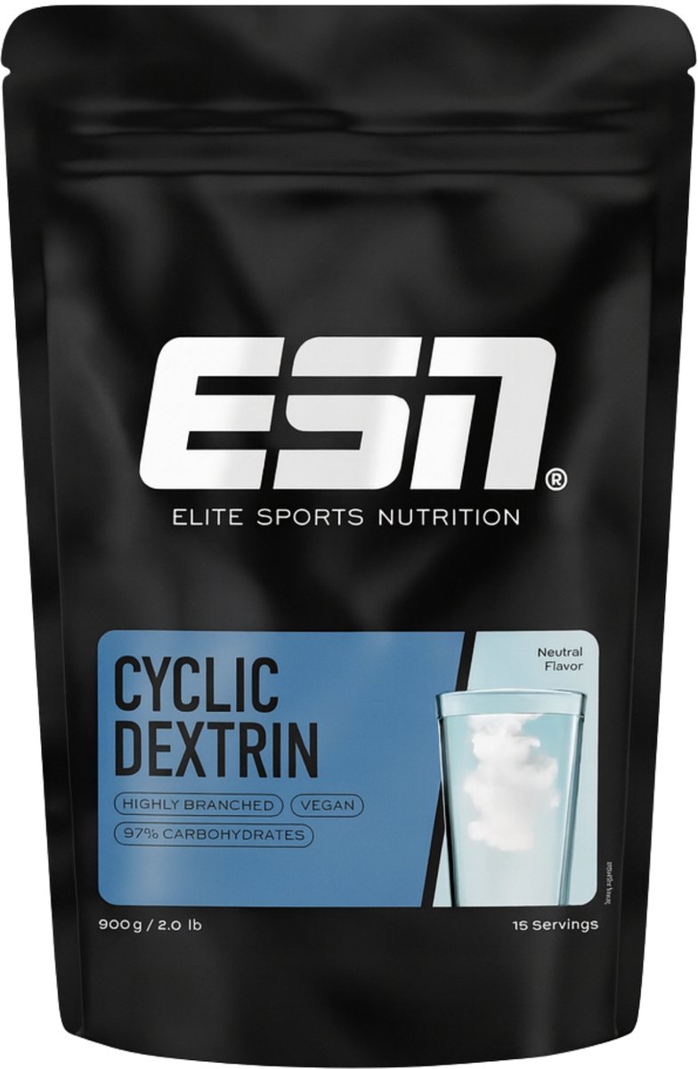 ESN Ultrapure Cyclic Dextrin – Snel & Langdurig Beschikbare Koolhydraatbron – Cluster Dextrin™ voor Energie & Uithoudingsvermogen – 900g