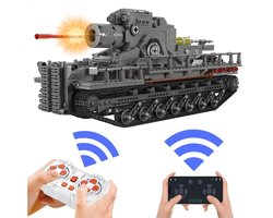 Mould King 20028 RC Karl Mortar mega tank bouwset | WW2 Army constructie modelbouw | Educatief militair & leger speelgoed bouwpakket voor kinderen & volwassenen | Radiografisch bestuurbare auto | Accu niet geschikt voor lego | Bouwdoos met 1648 bloks