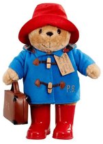 Paddington met regenlaarsjes en koffer knuffel - 36 cm - Pluche