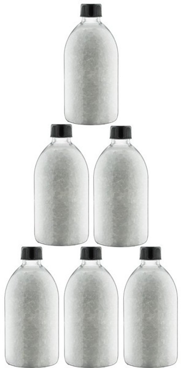 Claudius Badzout No Scent No Colour - 600 gram - Fles met zwarte dop - set van 6 stuks