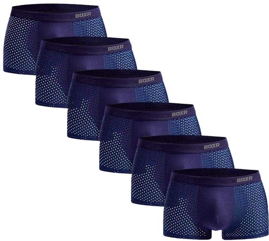 BOXR Boxershort Heren 6 Pack - Bamboe Ondergoed Heren - Duurzaam & Ademend - Zijdezacht - Perfecte Pasvorm - Ondergoed Heren - Onderbroeken Heren - Ideaal voor Dagelijks Gebruik & Sport - Maat S