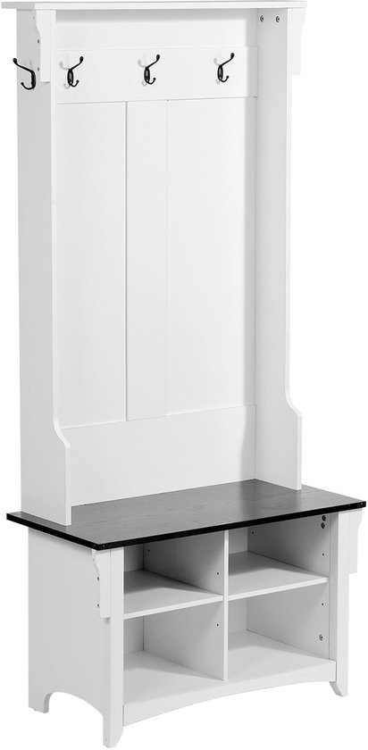 Homgoday Zitbank met opbergruimte, zitkist, woonkamerbank, halbank, rugleuning en armleuningen, gangbank, wachtbank, woonkamer, hal, grijs, 107 x 45 x 75,5 cm, massief hout Homgoday Zitbank met opbergruimte, zitkist, woonkamerbank, halbank, rugleuning en armleuningen, gangbank, wachtbank, woonkamer, hal, grijs, 107 x 45 x 75,5 cm, massief hout