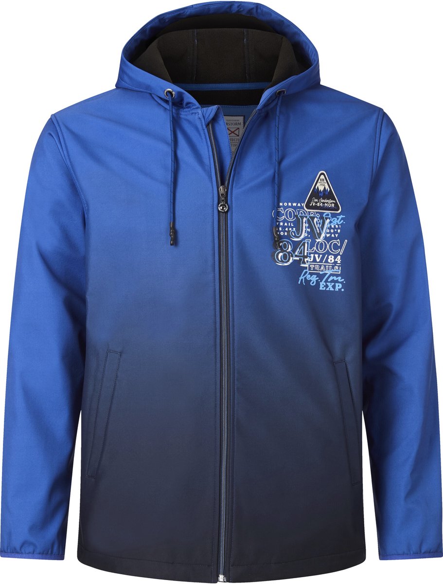 Jan Vanderstorm herren Softshelljack Blauw