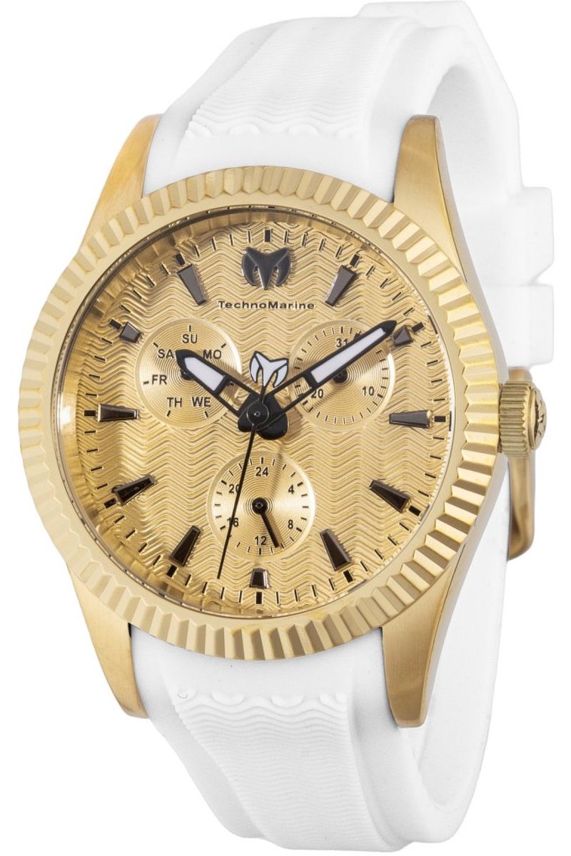 TechnoMarine Sea TM-724003 Dames Horloge - Waterdicht - Analoog - Quartz Uurwerk - Roestvrij Staal met gouden Wijzerplaat - 38mm