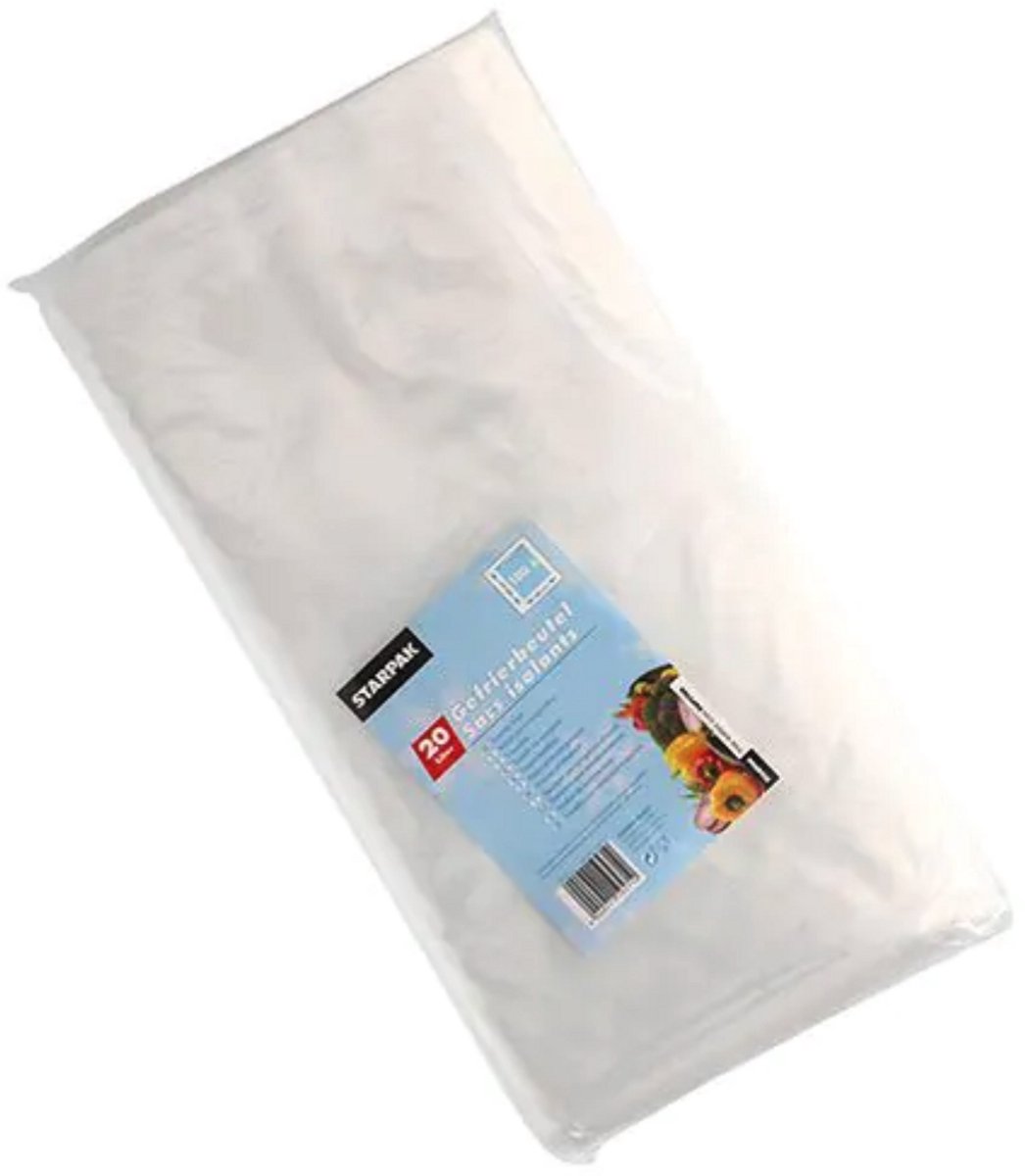 100 Diepvrieszakjes, LDPE 20 l 60 cm x 40 cm transparant