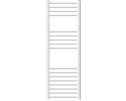 LuxeBath elektrische badkamer radiator Sahara 400 x 1200 mm wit met gebogen zijkoppeling en 1200W verwarmingselement Digitale thermostaat met display handdoekverwarmingssysteem handdoekdroger