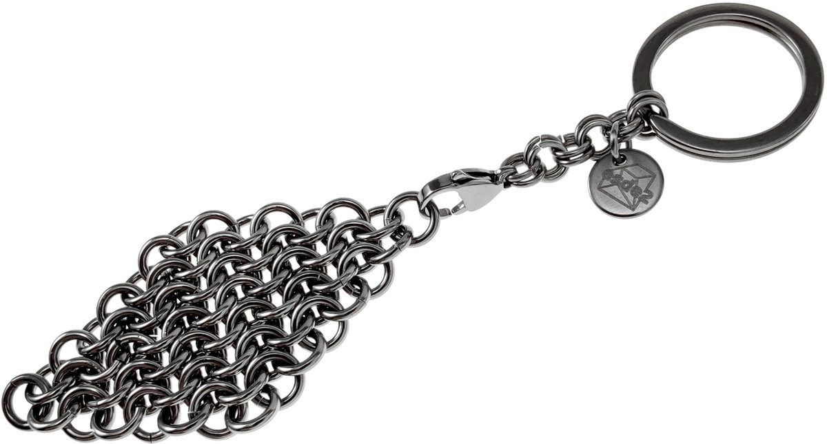 Fidget Sleutelhanger - Diamantvormig Anti-Stress Accessoire - Handgemaakt - Gepolijst Roestvrij Staal - Unisex