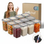 Soft Chef Rechthoekige Voorraadbakjes Set – 12 x 2200 ml