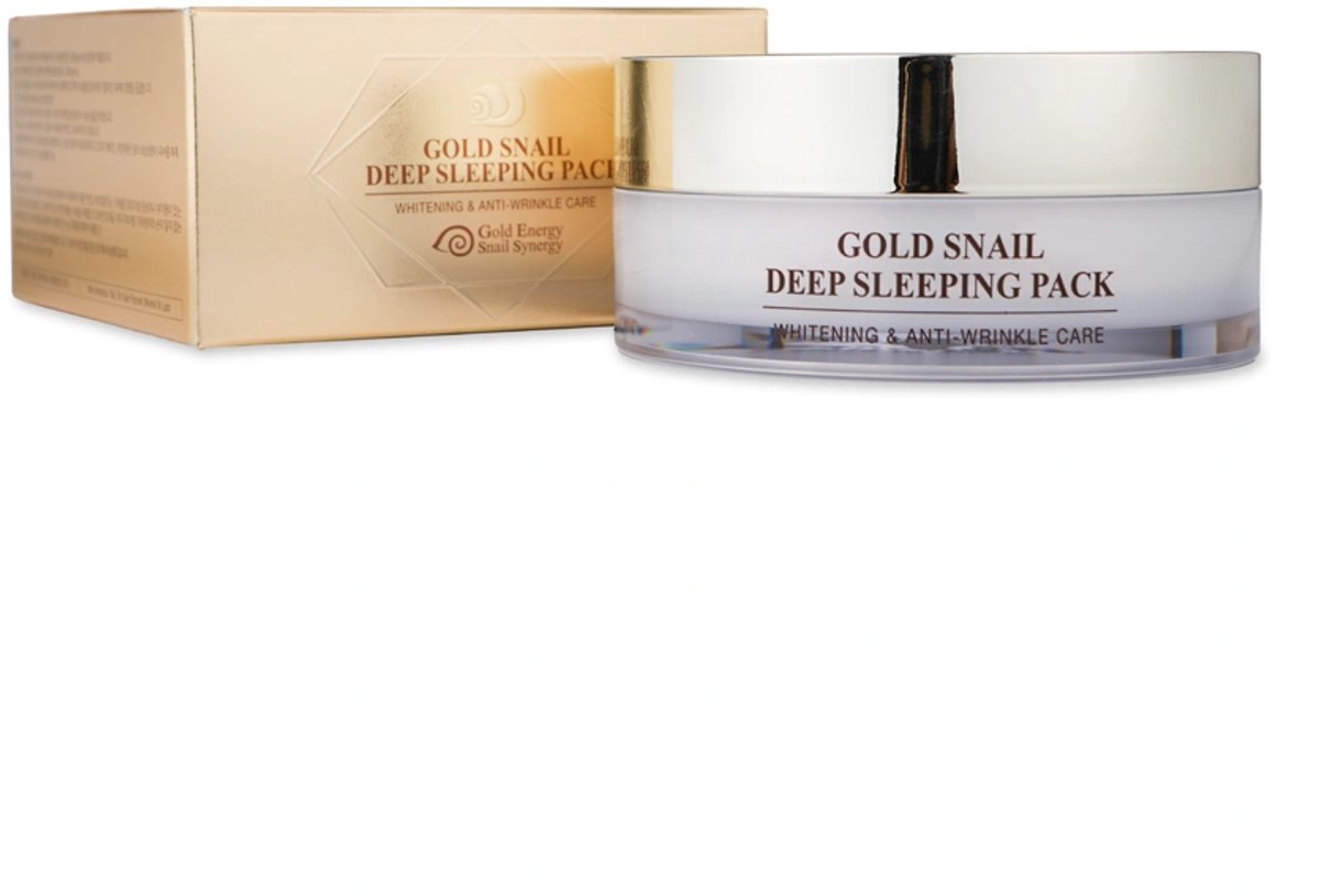 Gold Snail Deep Sleeping Pack / Verhelderend anti-verouderingsmasker met slakkenafscheiding 100 ml