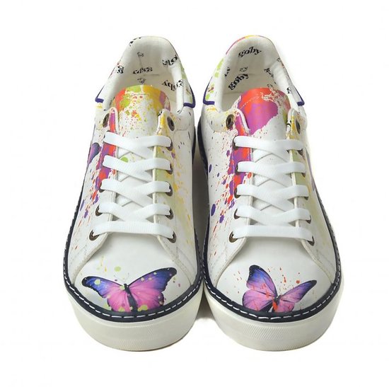 GOBY - Butterfly Peinture - Baskets pour femmes - Chaussures pour femmes - Haute qualité - Fait main - Taille 38