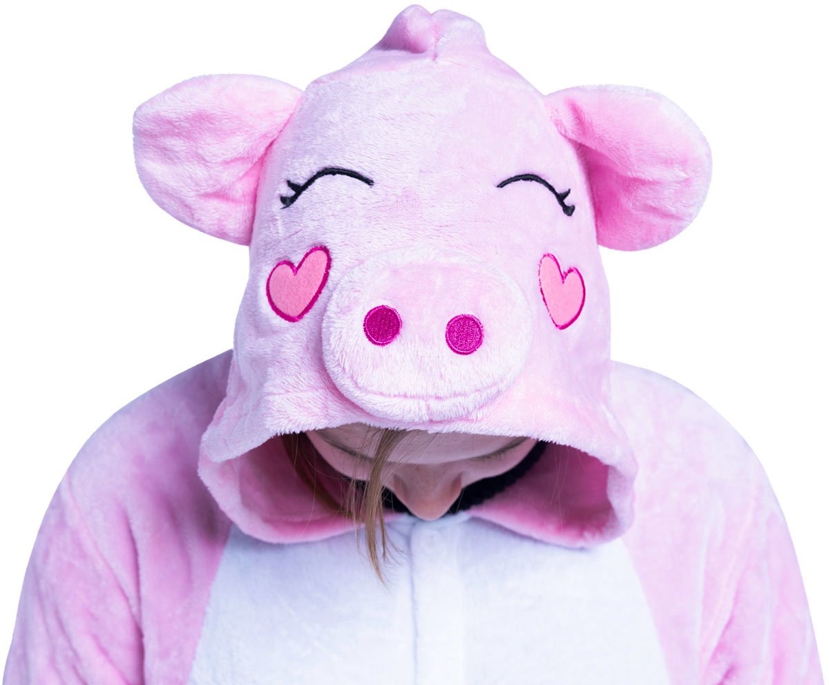 Varken onesie - Dieren onesie - Verkleedkleding - Feestvarken - XS/S — afbeelding 5