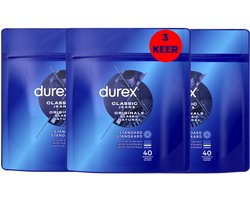 Durex Classic Natural x40 - 3 Stuks - Voordeelverpakking