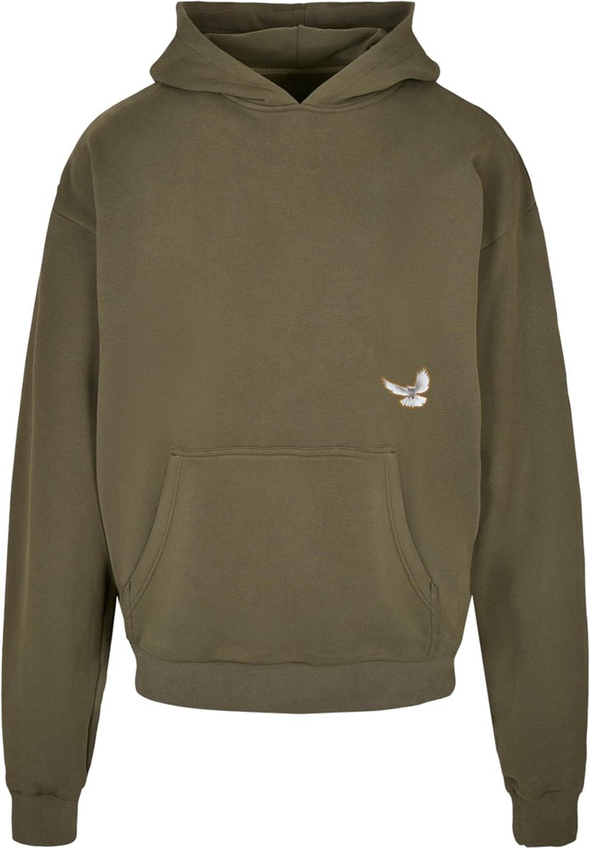 Mister Tee K-Dot Heavy Oversize Hoodie/trui L Olijfgroen