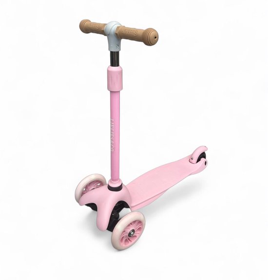 Foto: Liefjes co kinderstep 3 wielen step met lichtgevende wielen 2 6 jaar pastelroze