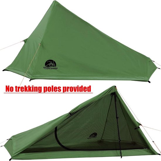 QPFO® Ultralichte Trekkingstoktent - Compacte Waterdichte Tent voor Kamperen en Fietsvakanties — afbeelding 2
