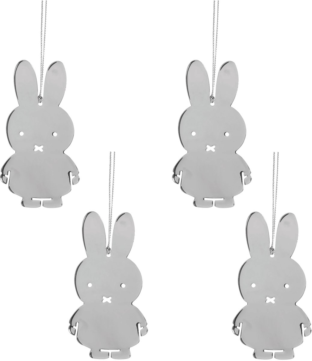 Nijntje zilveren kersthanger metaal (set 4) - Pluto Design