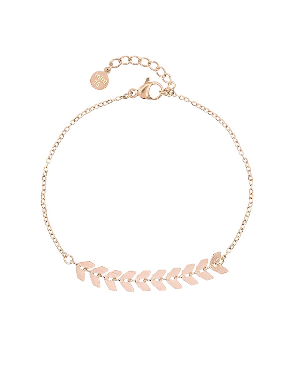 Mint15 Armband 'Fishtail Bracelet' - Roségoudkleur RVS/Stainless Steel