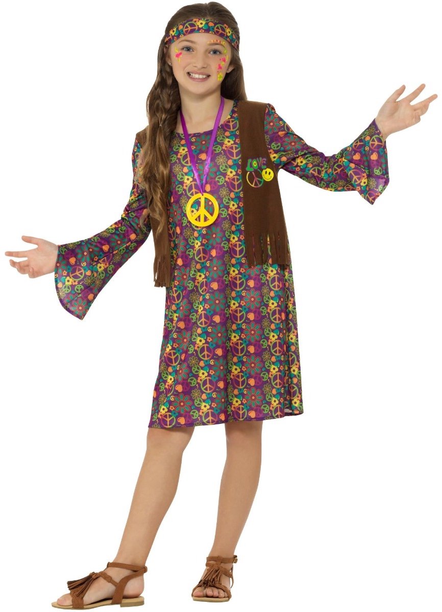 Hippie kostuum meisjes Aria - Maat S