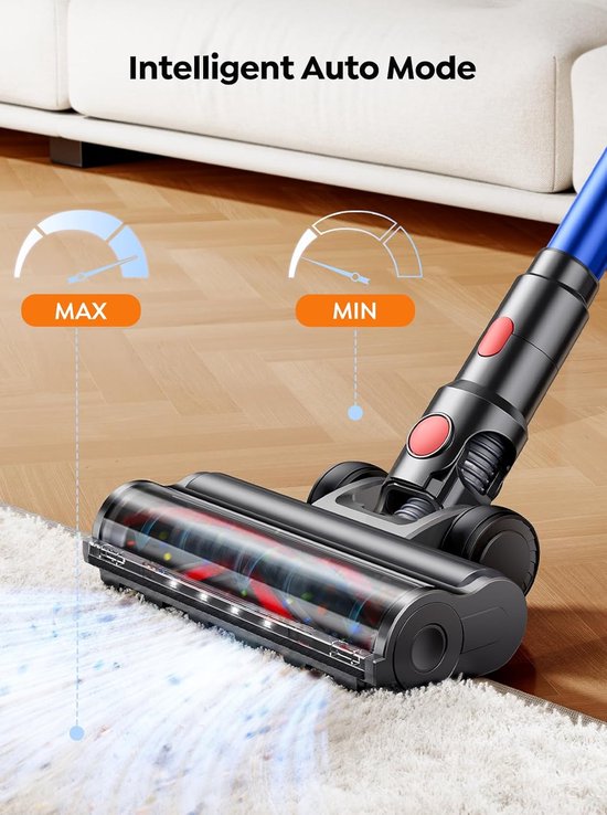 Aspiradora inalámbrica, 550 W 45 KPA 70 minutos para el hogar, aspiradora con base de carga
