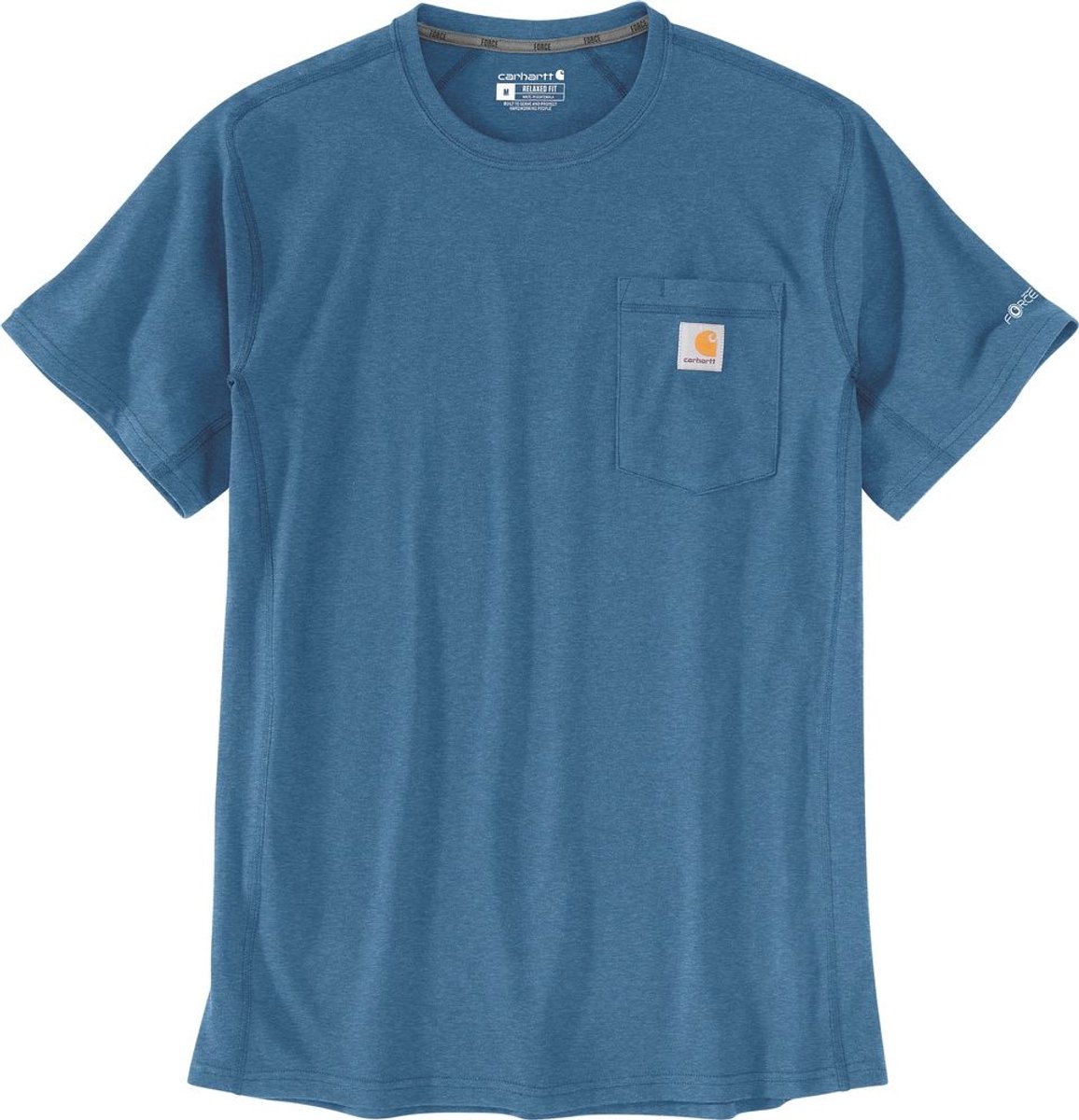 Carhartt Force Pocket S/S T-Shirt 106652 Dark Horizon Heather-XXL Blauw